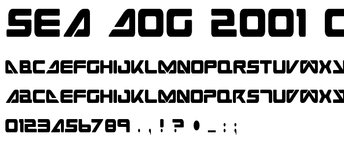 Sea Dog 2001 Condensed font